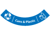 Top Cans and Plastic decal - blue