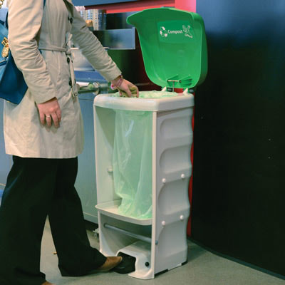 Nexus Shuttle food waste bin at exhibition center