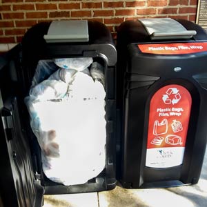 York County Nexus City 64G open plastic bag recycling bin