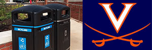 It’s a Home Run for recycling at UVA, with the Glasdon Jubilee™ 29G Trash Can