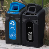 Nexus City 64G mixed recyclables recycling container, event recycling