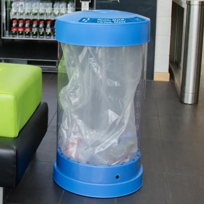 C-Thru™ 50G Plastic, Metal, Carton and Glass Recycling Bin