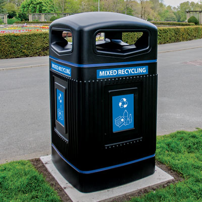 Glasdon Jubilee™ 80G Recycle Bins - Large Capacity Recycling Containers