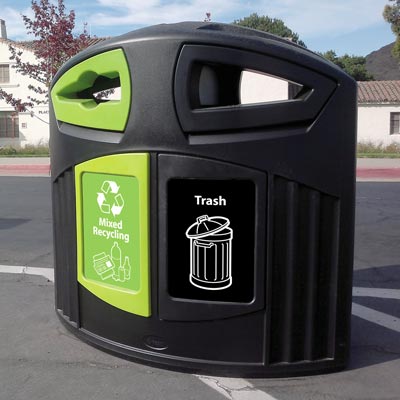 Nexus® 52G Recycling Combos - 52 Gallon Recycling Containers