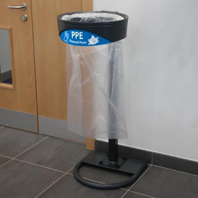 Glasdon Orbit™ PPE Trash Bag Holder Ideal for Collecting Used PPE for Disposal