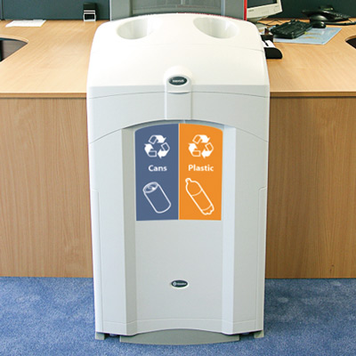 Nexus® 26G Can/Plastic Duo Recycling Station