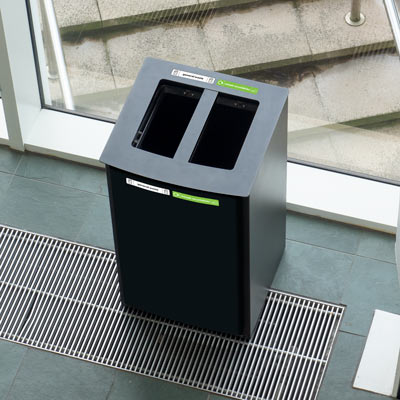 Nexus® Style 24G Duo Recycling Station Capacity of 2 x 12 Gallons
