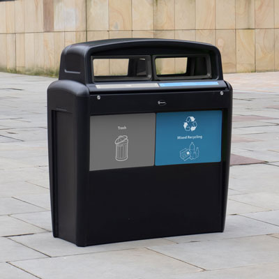 Nexus® Transform City Duo Recycling Station Capacity of 2 x 20 Gallons