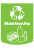 Large Green Mixed Recycling Decal