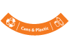 Top Cans and Plastic decal - orange