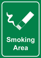 Smoking area sign