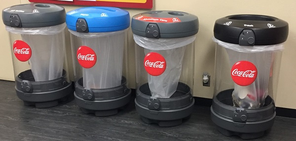 Four coca-cola personalized waste streams