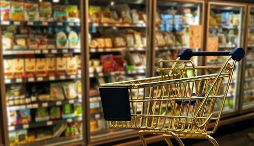 Shopping cart in store