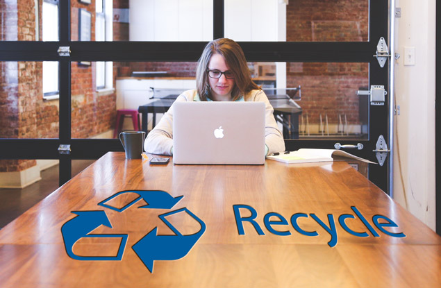 What are the benefits of office recycling?