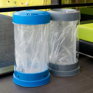 A C-Thru 50G Recycling Container beside another C-Thru Recycling stream style=