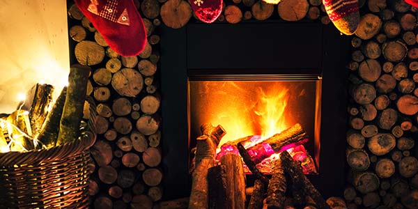 Christmas living room scene