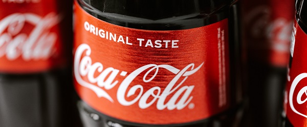 A coca-cola label on a bottle