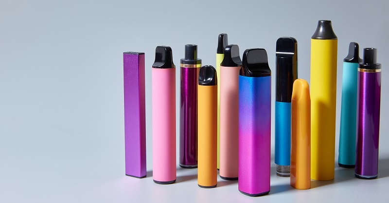 A selection of disposable vapes