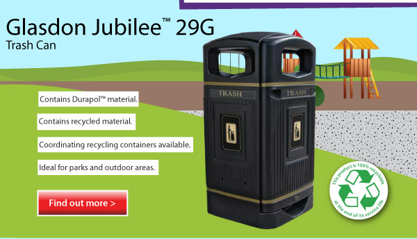 Glasdon Jubilee™ 29G Trash Can