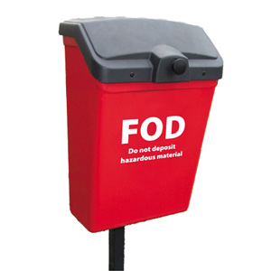 Cut out GINC Fob Bin 7G - bright red and post-mounted
