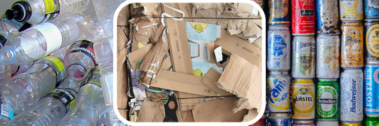 plastic and cardboard mixed waste