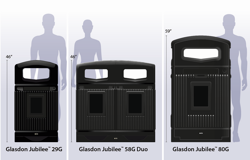 The Glasdon Jubilee Range in Size