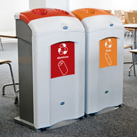Nexus 26G Recycling Bins for Cans and Bottles