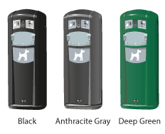 Image showing Retriever City Pet Waste Station in Black, Grey and Green.