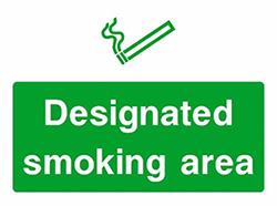 Designated Smoking Area Sign