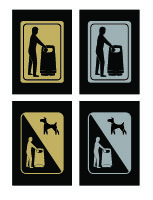 What is this? Origin™ 110 Litter Bin - Bin-It Plaque Graphics