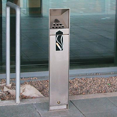 Stainless Steel Ashguard™ Cigarette Unit 1 Gallon Free-Standing Ashtray