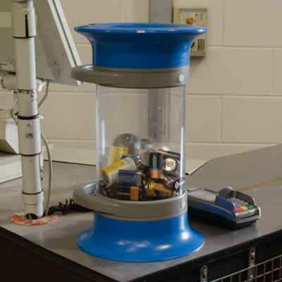 C-Thru™ 5Q Battery Recycle Bin