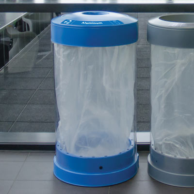 C-Thru™ 50G Plastic Bag Recycling Bin - Transparent - Glasdon, Inc.