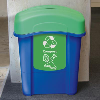 Pack of 5 Eco Nexus® 16 Indoor Trash Cans - Open Top - Glasdon, Inc.