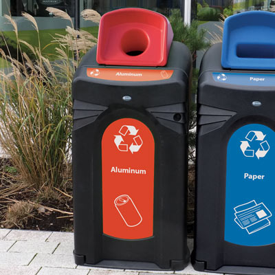 Nexus&reg; City 64G Aluminum Recycling Bin