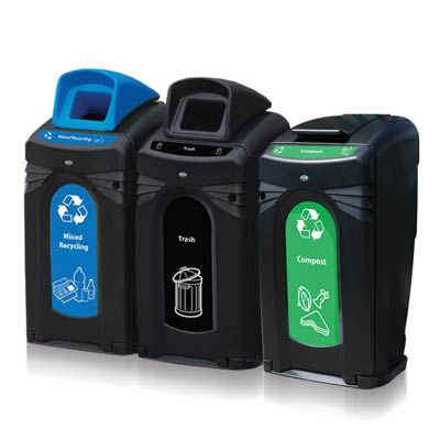 Nexus® City 64 Gallon Trash Can and Recycling Bin Range