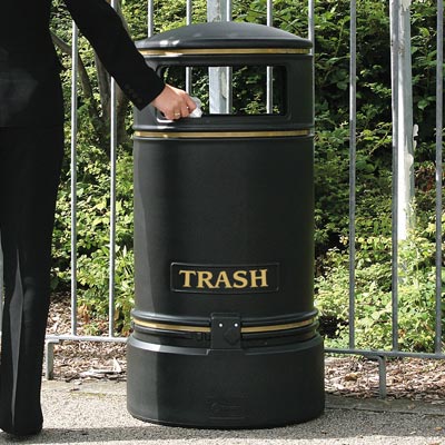 Topsy Jubilee™ 29 Gallon Trash Can External Trash Receptacle Ideal for Areas of High Footfall