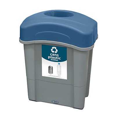 The Rise Double 30 Gal. Wall Mounted Waste Receptacles and Recycle Bins