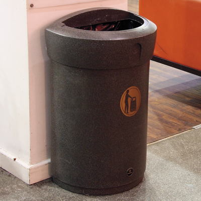 Half Round Trash Cans Moon Glasdon Inc - Half Round Commercial Trash Can Half Round Trash Cans Moon Glasdon Inc - Half Round Commercial Trash Can