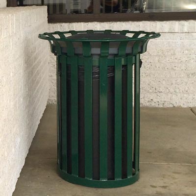 Everglade™ 22G Trash Receptacle 22 Gallon Metal Outdoor Trash Can