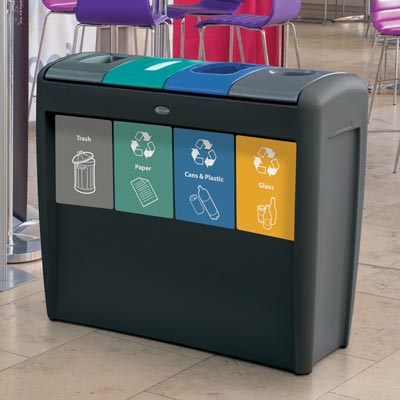 Separate Recycling Waste Waterproof Bins for Kitchen Office in