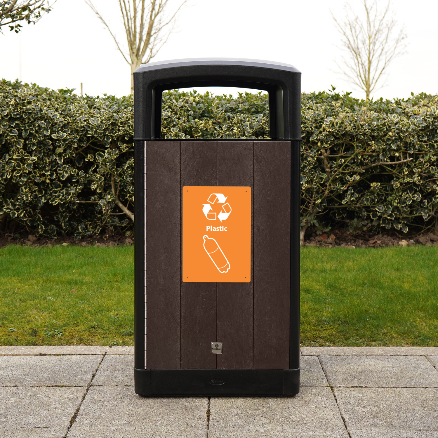 Origin™ Curve 29G Recycling Bin Made from Recycled Materials