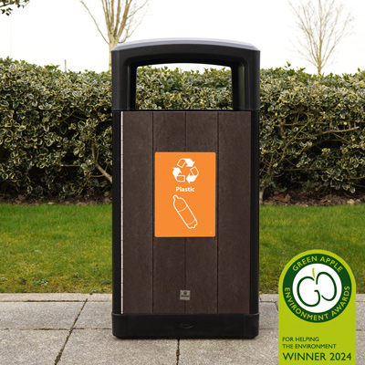 Origin™ Curve 29G Recycling Bin Made from Recycled Materials