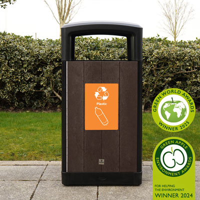 Origin™ Curve 29G Recycling Bin Made from Recycled Materials
