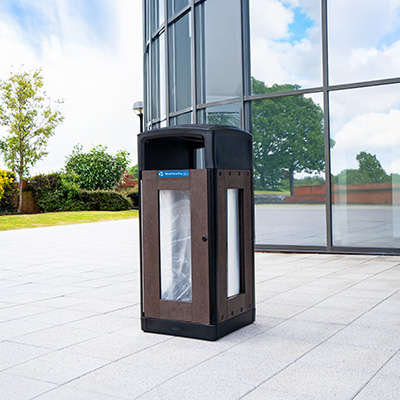 Origin™ Insight 40G Transparent Security Recycling Bin Made from Recycled Materials