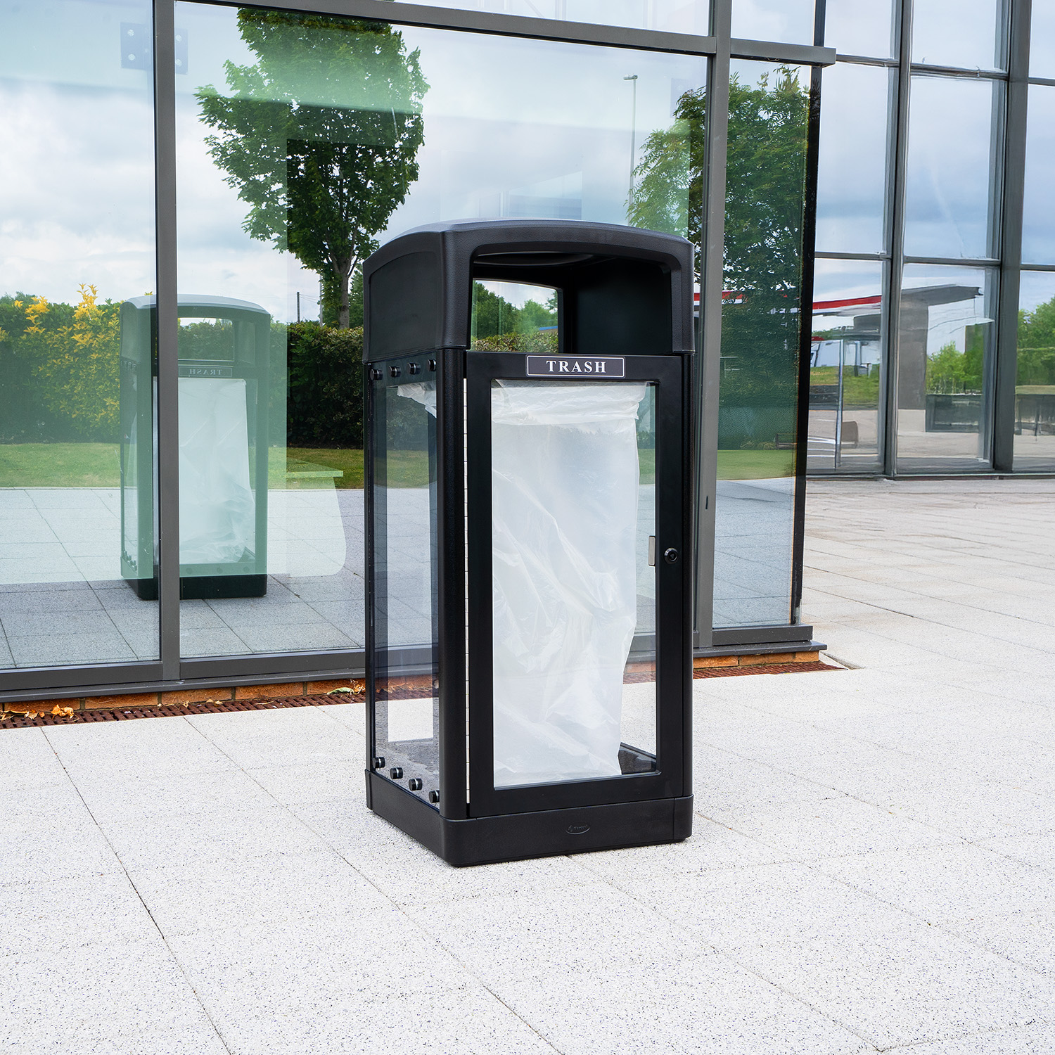 Origin™ Transparent Security Trash & Recycling bins