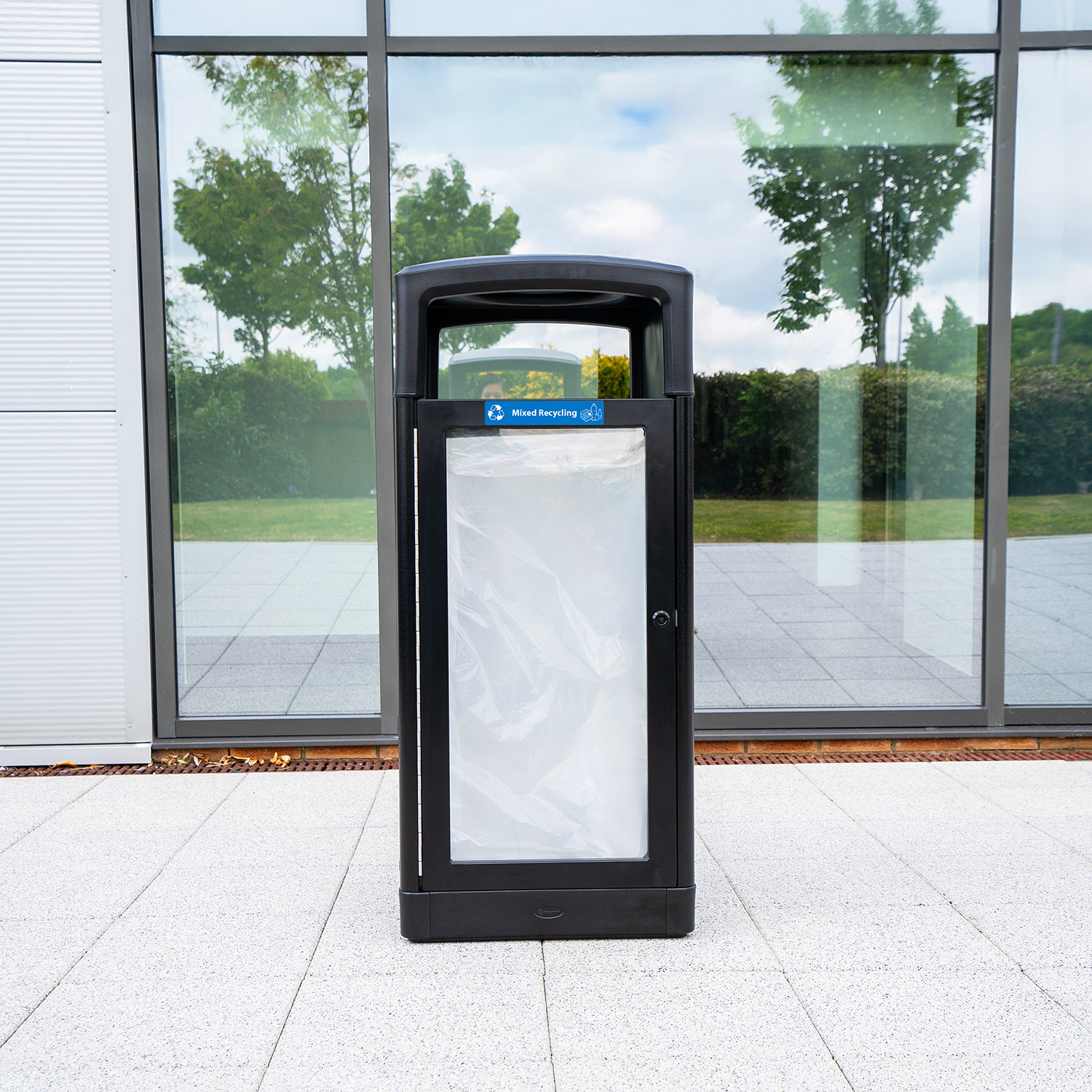 Origin™ Transparent Security Trash & Recycling bins