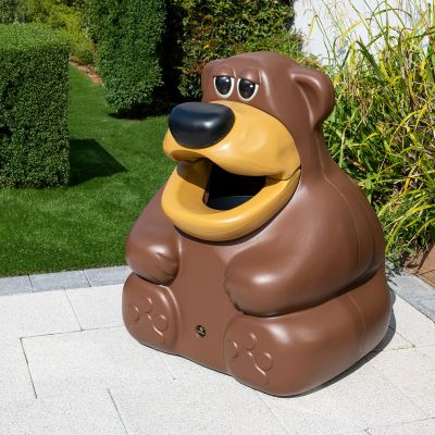 TidyBear™ Animal-Shaped Trash Can 14 Gallon Playground Trash Receptacle