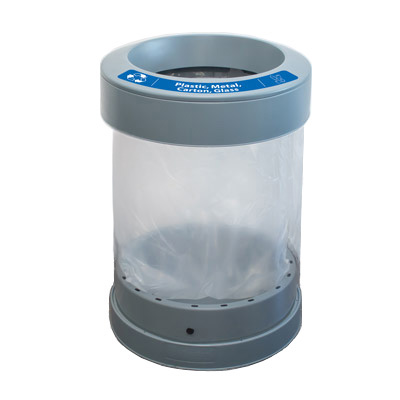 C-Thru™ 36G Plastic, Metal, Carton and Glass Recycling Bin & Express Shipping